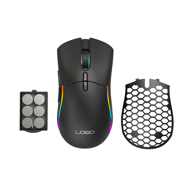 Custom Logo 7D Button USB Wireless Optical Gaming Mouse LED Backlit Rechargeable Computer Mouse for Gamers Type C for Stock