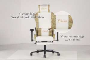 Chaise pivotante pour e-sport avec haut-parleur <span class=keywords><strong>Bluetooth</strong></span>, massage par vibration et éclairage LED RVB, chaise de jeu personnalisable avec logo pour les joueurs - Product Image 2