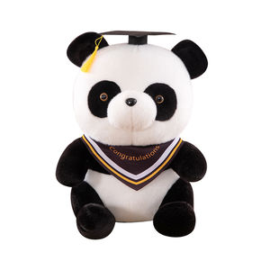 Pingüino de peluche <span class=keywords><strong>Dr</strong></span>. Panda con sombrero de peluche para estudiantes, regalo de graduación, juguete de pingüino Panda de graduación suave - Product Image 1
