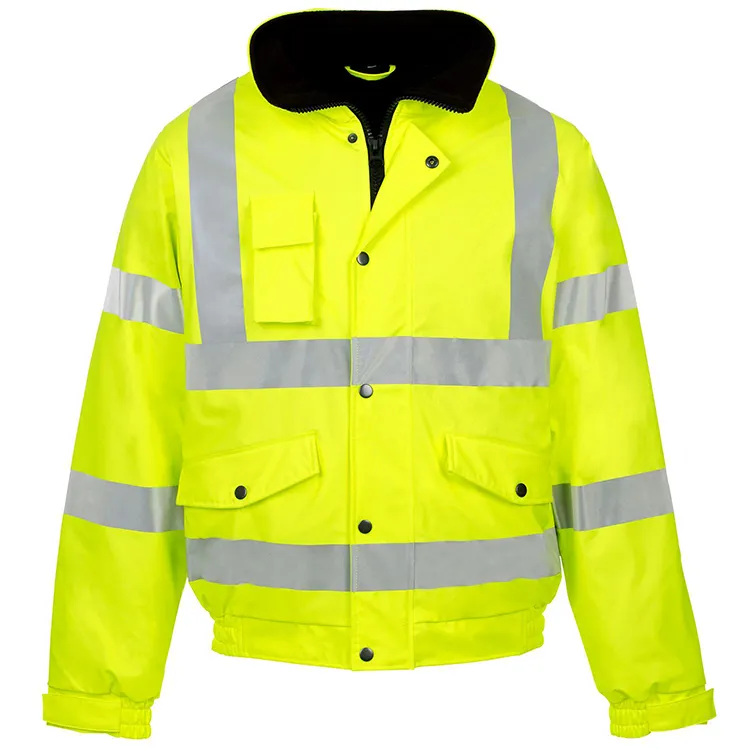 Topgear EN ISO 20471 hi vis bomber giacca reale abbigliamento da lavoro per gli uomini