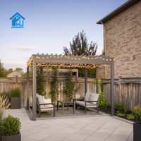 Pergola Bioclimatique en Aluminium Écologique Sweet Home avec Toit Rétractable Motorisé à Lames Orientables, Abri Extérieur Étanche et Intelligent