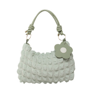 Borsa a <span class=keywords><strong>Tracolla</strong></span> Puff per Studenti 2025 Nuova Moda Sottobraccio Semplice Tote con Fiori Chiusura a Cerniera Fodera in Nylon <span class=keywords><strong>Tracolla</strong></span> Singola - Product Image 5