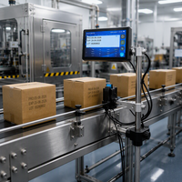 Machine de codage automatique à jet d'encre industrielle, imprimante de date de lot, emballage en carton, électrique 110V 220V