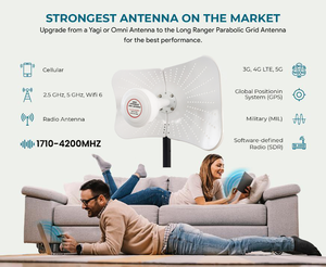 Antena de Señal Móvil 4G 5G para Exteriores, Amplificador de 22dbi, 1710-4200mhz, Antena de Plato de Largo Alcance con Red Mejorada 562623 - Product Image 3
