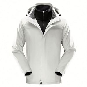 Veste d'extérieur unisexe en polyester, vêtements de sport personnalisés pour hommes, sweat à capuche, coupe-vent softshell avec fermeture éclair, vêtements pour adultes - Product Image 6