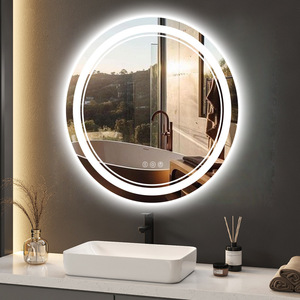 <span class=keywords><strong>Espejo</strong></span> de Baño Moderno con Marco de Aleación de Aluminio LED, Antivaho, Luz RGB Inteligente, <span class=keywords><strong>Espejo</strong></span> de <span class=keywords><strong>Maquillaje</strong></span> Iluminado Decorativo para Hotel, Montado en la Pared - Product Image 2