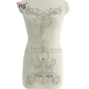 WDP-214 New arrivals DIY pha lê appliques Rhinestone cho váy cưới