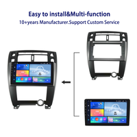 Autoradio GPS Meihua 10,1 pouces avec écran OLED 1 Din Android, radio vidéo, cadre pour HYUNDAI TUCSON 2006-2013, faisceau de câblage RCA