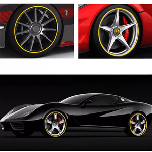 1 Paire d'autocollants de jantes de moto en PVC de 18 pouces, autocollants de roues modifiés, autocollants réfléchissants pour pneus, vente en gros - Product Image 2