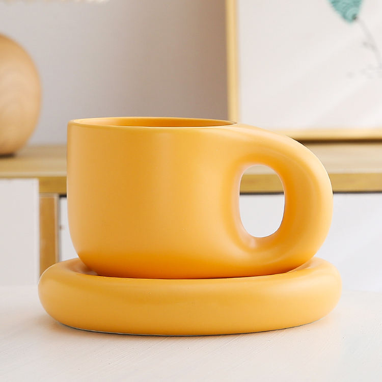 Nordic Ins Style Pangpang Fat Mug Creative Ceramic Set