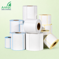 Rouleau d'étiquettes thermiques personnalisées pour expédition en entrepôt, étiquettes d'adresse à code-barres, rouleaux vierges autocollants thermiques directs