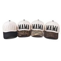 Casquettes de baseball à visière pré-courbée, profil haut, 5 panneaux, bicolores, avec logo brodé personnalisé, vente en gros