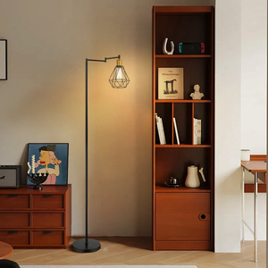 GANVA Intérieur Maison 1 tête en forme de <span class=keywords><strong>boule</strong></span> Fer Métal 40 watts Réglable E27 <span class=keywords><strong>Lampadaire</strong></span> sur pied - Product Image 2