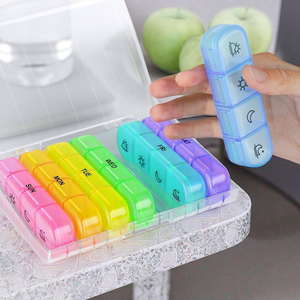 Bán buôn tùy chỉnh 7-Day 4 lần <span class=keywords><strong>Pill</strong></span> Organizer xách tay 28 ngăn PP hàng tuần <span class=keywords><strong>Pill</strong></span> Hộp Tùy chỉnh nhựa đầy màu sắc <span class=keywords><strong>Pill</strong></span> lưu trữ - Product Image 6