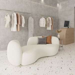 ชุดโซฟาต้อนรับสไตล์ Wabi-Sabi โซฟาโค้งหรูหราเบา B & B สำหรับร้านเสื้อผ้า - Product Image 4