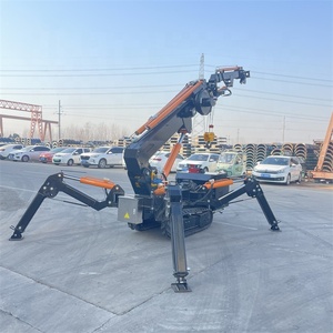 JN-SPT CE New Mini Hydraulic Spider Crawler Crane <strong>Engine</strong> 3T Lifting Capacity Telescopic 11m Lifting Height 10m Span - Product Image 6