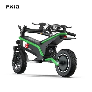 Wholesale PXID F1 EU Warehouse Green 48V 10 inch off road folding adult Hydraulic Spring Electric Scooter 2023