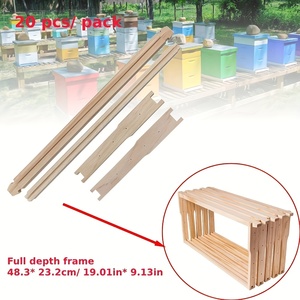 20 marcos de colmena Langstroth profundos sin ensamblar, hechos a mano de madera de pino con panal, para apicultura, en estado nuevo. - Product Image 5
