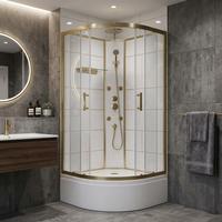 Cabine de douche intelligente avec cadre en aluminium, pommeau de douche cascade, cabine de douche intelligente pour hôtel de luxe, spa