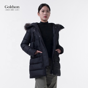 Lady's Winter down <strong>Jacket</strong> with Fur Hood Fashion Casual <strong>Quilted</strong> Design Breathable Solid <strong>Pattern</strong> Finished Product - Product Image 3