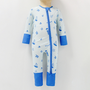 Engepapa Maßgefertigter Neugeborenen-Bambus-Strampler Großhandel 0-3 Jahre Alt Sommer Bedruckte Säuglings-Bambus-Pyjamas Babykleidung - Product Image 3
