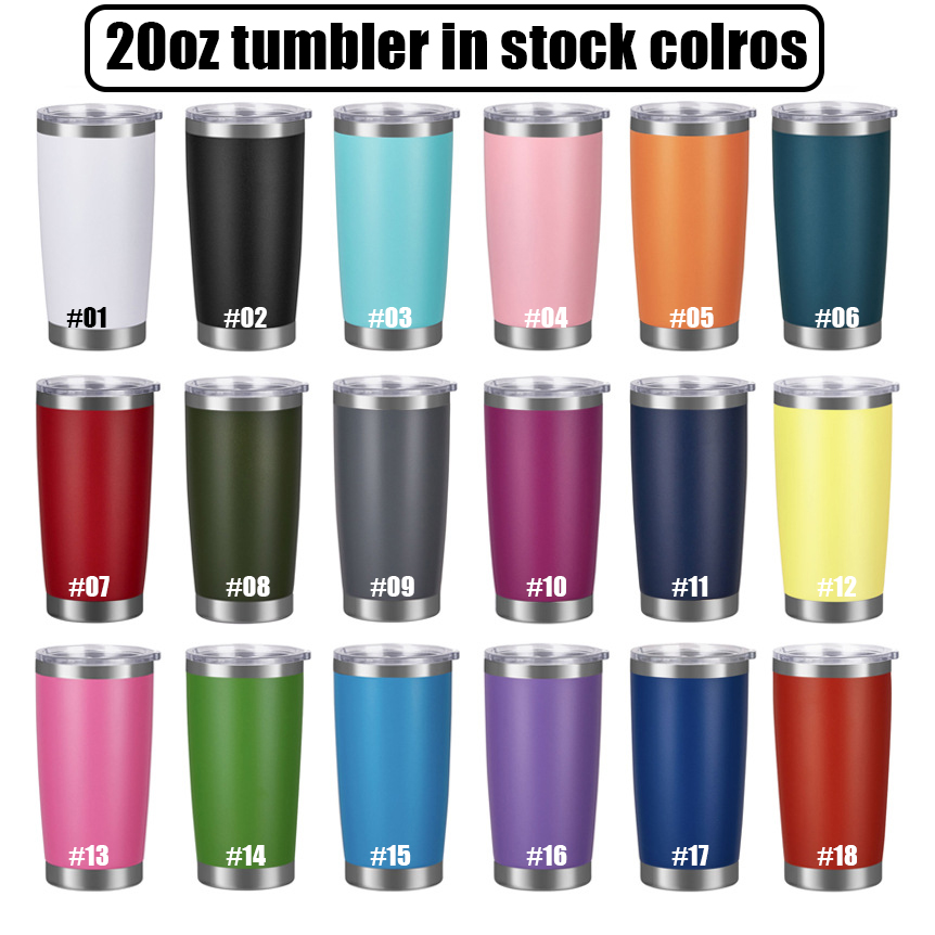 Colores de vaso de 20 oz