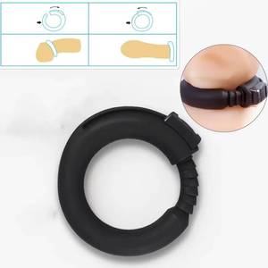 남성용 조절 가능한 실리콘 O형 포피 링, 페니스 링 - Product Image 1