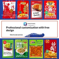 Sachets d'emballage personnalisés en petite série pour légumes marinés, chips, chewing-gum, moutarde, cornichons et radis séchés