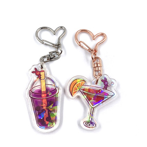 Kuien พวงกุญแจอะนิเมะ 'crack glitter', พวงกุญแจพลาสติกอะคริลิคเงางามน่ารัก - Product Image 4