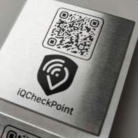 Etiquetas de número de serie de lámina metálica Código QR Código de barras Pegatinas de activos