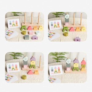 Cpc Ce En71 Baby Educational Natural Wood Toy <b>Creative</b> Set for Kids Montessori Wooden Building Blocks - Product Image 4