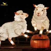 Dua belas tanda zodiak Cina tikus tema hewan Dekorasi lentera untuk tampilan lentera