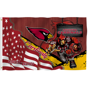 En stock Tous les drapeaux d'équipes de football 3x5 pieds Haute qualité Conception personnalisée Bannière des Cardinals d'Arizona 100% polyester Drapeau sportif <span class=keywords><strong>NFL</strong></span> - Product Image 1