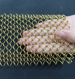 וילון רשת אלומיניום זהוב אלגנטי ישירות מהמפעל - וילון שרשרת לעיצוב פנים ומסך אח - Product Image 4