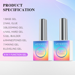 Vendeeni Tpo Hame Miễn Phí Tùy Chỉnh Logo 15Ml 8in1 Đa Chức Năng Gel Nhãn Hiệu Riêng Nhựa Tự Nhiên Ngâm Tắt Với Chai Chọn - Product Image 4