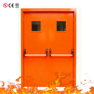 <span class=keywords><strong>Porte</strong></span> coupe-feu en acier 60/90/120/180 minutes, cadre métallique creux, portes commerciales homologuées UL, fermeture automatique avec dispositif anti-panique - Product Image 3