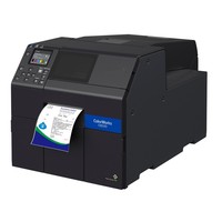 Food roll printer label UV mini Cerdas 4 inci, mesin printer label warna dan stiker, printer label berperekat