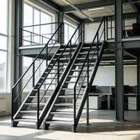 Fabricant d'escaliers en acier pour bureaux et villas en plein air, escalier en acier sur mesure expert