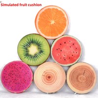 3d Ginkgo & Oranje Watermeloen Gesimuleerde Boomstronk & Fruit Lumbaal Kussen & Zitkussen Afneembaar En Wasbaar