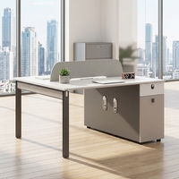 Bürozellen-Arbeitsplatz Computertisch Moderner Holz-Mitarbeiter-Sitz mit Trennwand Chefschreibtisch Möbelset Großhandel