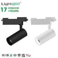 Spot LED sur rail 3 ou 4 fils, anti-éblouissement, moderne, de haute qualité, orientable, pour plafond, usage commercial, magasin, galerie d'art, bureau