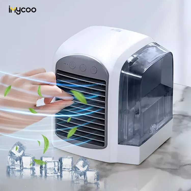 Imycoo Nieuwe Aankomst Persoonlijke Mini Draagbare Luchtkoeler Desktop Usb Lucht Koeling Conditioner Ventilator