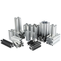 Profil Ekstrusi Aluminium 4040 40120 40160 40x40 40160 Profil Aluminium Paduan dengan Slot T Rangka Aluminium Industri