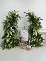 Décoration florale artificielle pour arche de mariage, rangée de fleurs, colonne florale, orchidée blanche, rose, toile de fond pour cérémonie et fête
