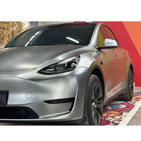 Film de protection de voiture auto-réparant en vinyle PET, couleur gris titane nacré métallisé satiné, 1,52x16M, autocollants pour voiture