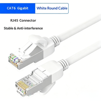 Cable de Red Plano Kneysum CAT6 de Cobre Sólido S/FTP 30AWG, Conector RJ45, 1m/2m/3m/5m/8m, Cable de Conexión de 4 Pares, ROHS Ethernet
