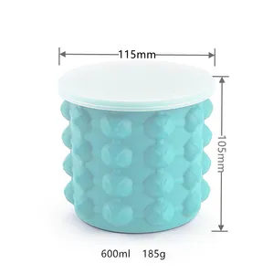 Silicone fabricant de glaçons glaçons moule plateau Portable seau vin glace refroidisseur bière armoire cuisine outils boire whisky gel