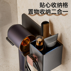 Hair Dryer Holder Wall Mount Corner Mounted Durable Spear Gray Rectangle Custom Size Bathroom Shelves - Product Image 5