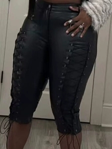 <span class=keywords><strong>Pantaloni</strong></span> Skinny Boot Cut <span class=keywords><strong>in</strong></span> PU Sexy Direttamente dalla Fabbrica, <span class=keywords><strong>Pantaloni</strong></span> <span class=keywords><strong>in</strong></span> <span class=keywords><strong>Ecopelle</strong></span> da <span class=keywords><strong>Donna</strong></span> per Nightclub, <span class=keywords><strong>Pantaloni</strong></span> Aderenti Elasticizzati con Lacci Laterali - Product Image 2