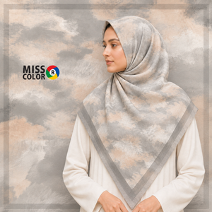 Écharpe carrée imprimée numériquement Miss Color Fashion 140x140 cm en polyester et coton de qualité supérieure, douce au toucher, légère et respirante - Product Image 5